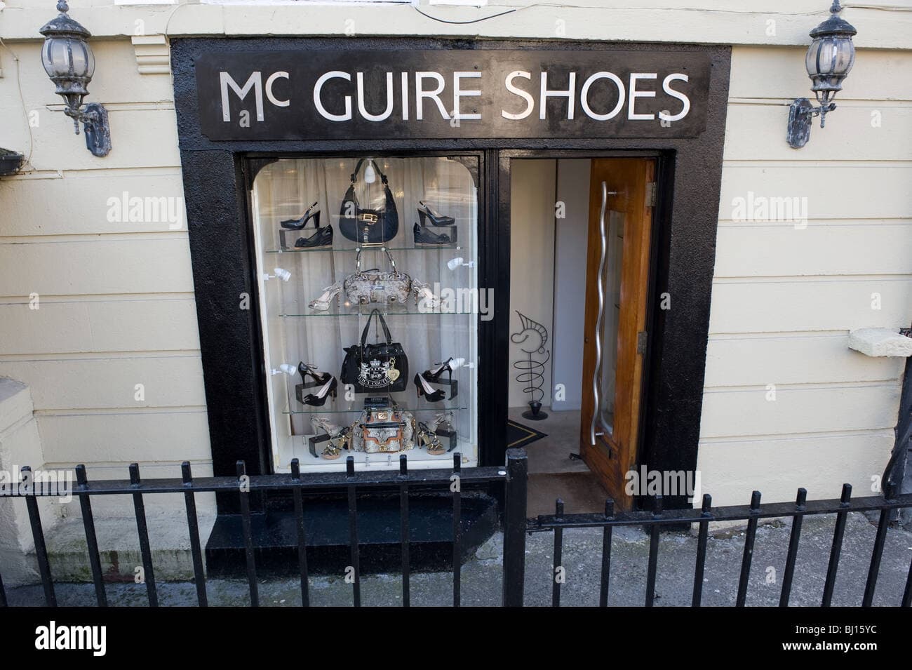 Traditional shop exterior on Ellison Street in Castlebar, County Mayo, Ireland