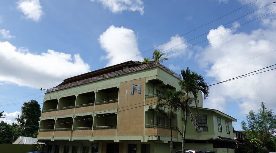 Exterior view of a guesthouse in Pohnpei, Micronesia