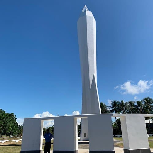 Exterior of Madang Museum displaying traditional Papua New Guinean art and architecture