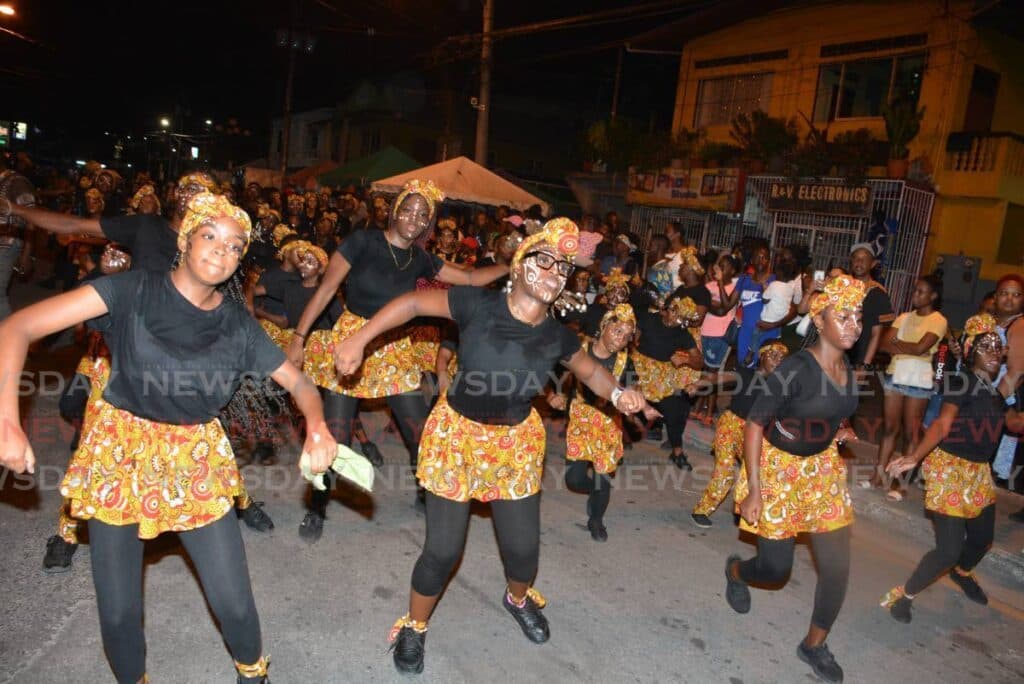 Street view of the local market area in Point Fortin, Trinidad and Tobago