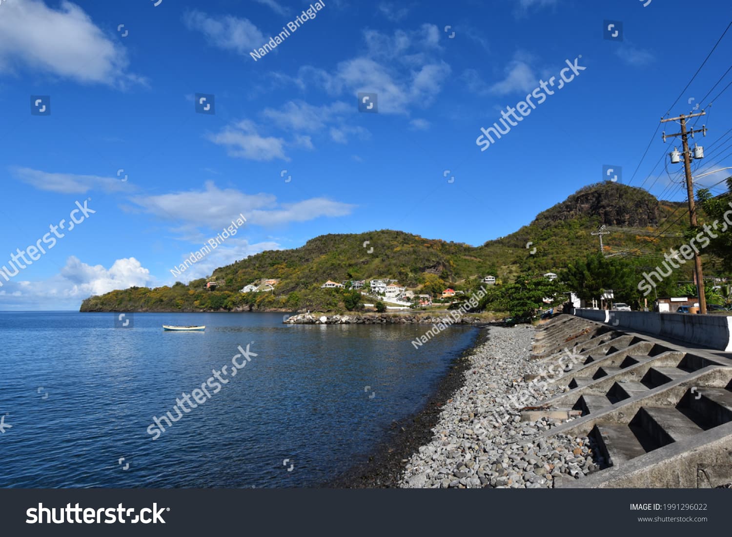 Layou beach and coastal view in Saint Vincent And The Grenadines