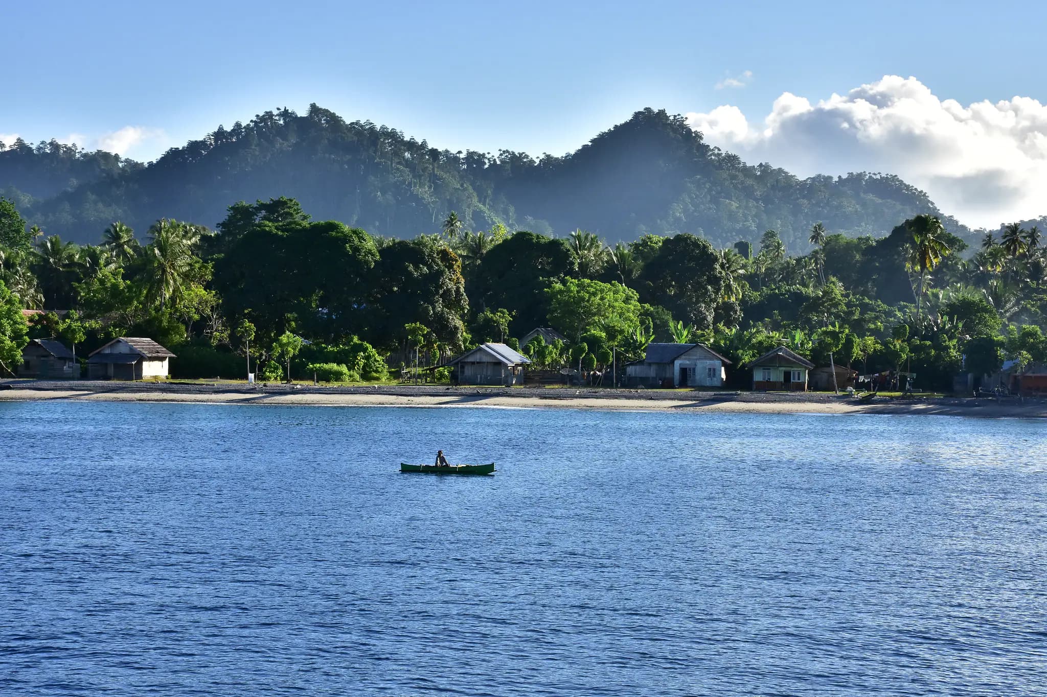 Scenic coastal view of the Banggai Sea and islands from Luwuk